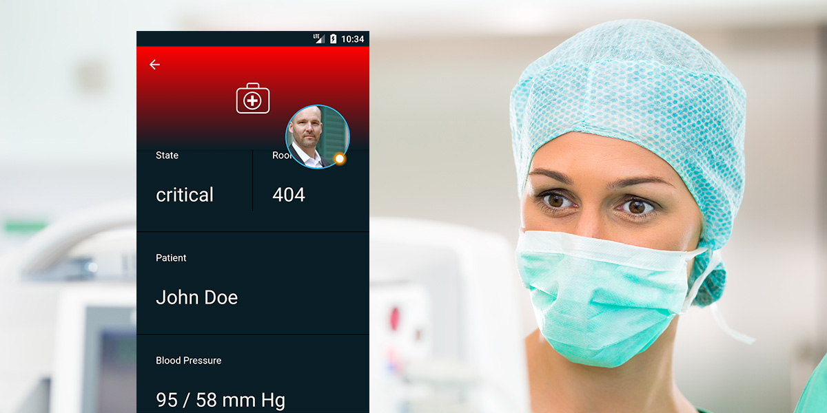 healthcare bedside monitoring alert mobile app