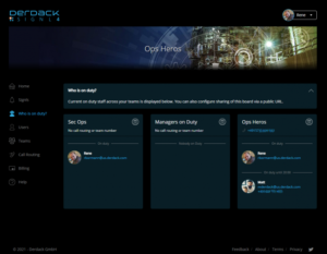 Who is on call dashboard Update 2021