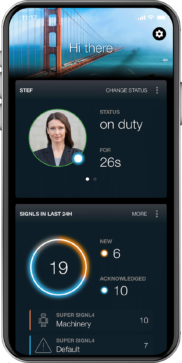 Dashboard SIGNL4 Mobile App