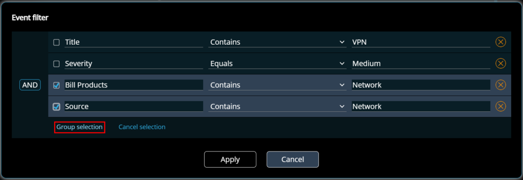 Event Filter SIGNL4