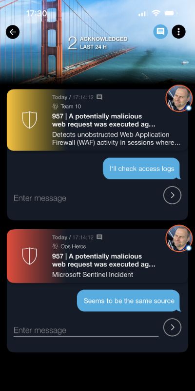SIGNL4 Mobile App with new Chat View