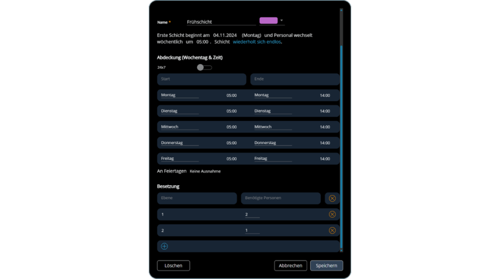 SIGNL4 Webportal Schichtkalender