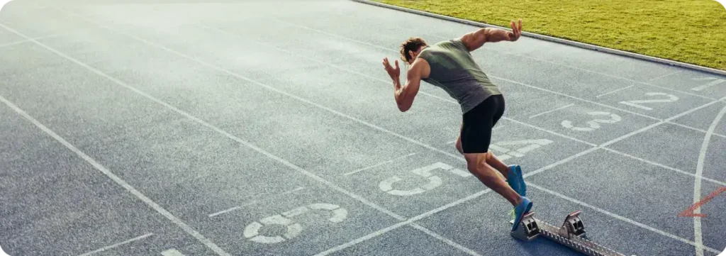 A man beginning to run, symbolizing incident response