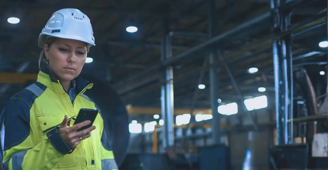 An industrial employee responds to incident