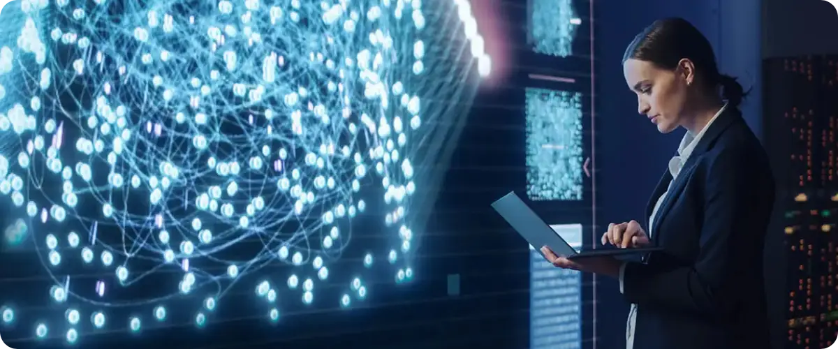 Engineer in modern business using modern alerting software