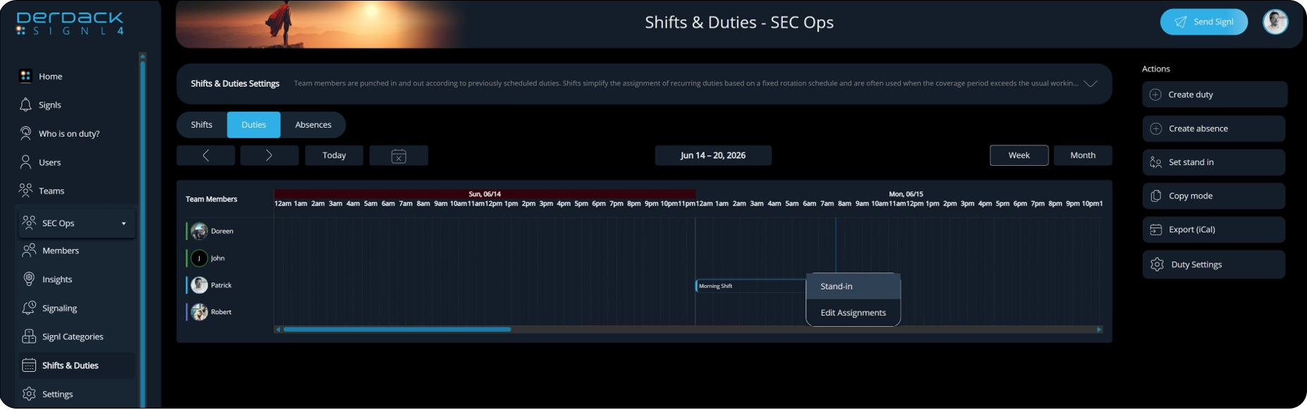 Configure Stand-Ins in SIGNL4
